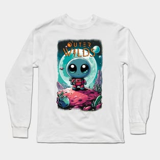 Cute Astronaut in Outer Wilds Long Sleeve T-Shirt